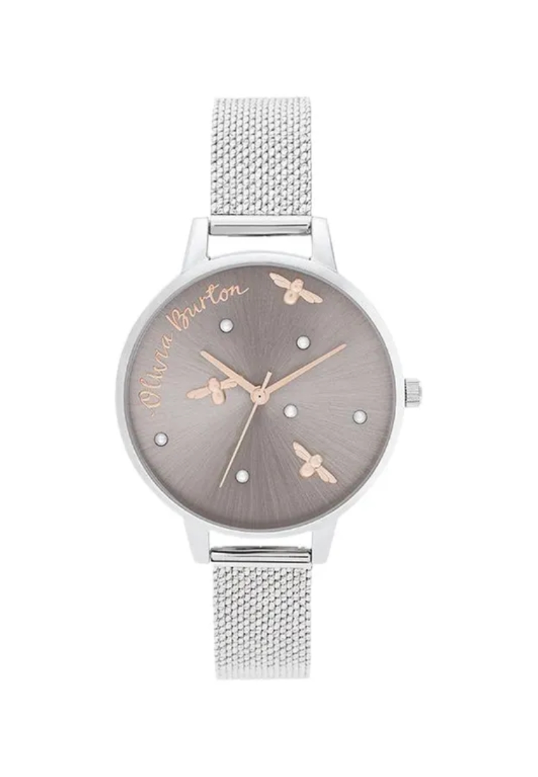Olivia Burton Pearly Queen Rose Gold & Silver Mesh - OB16PQ01