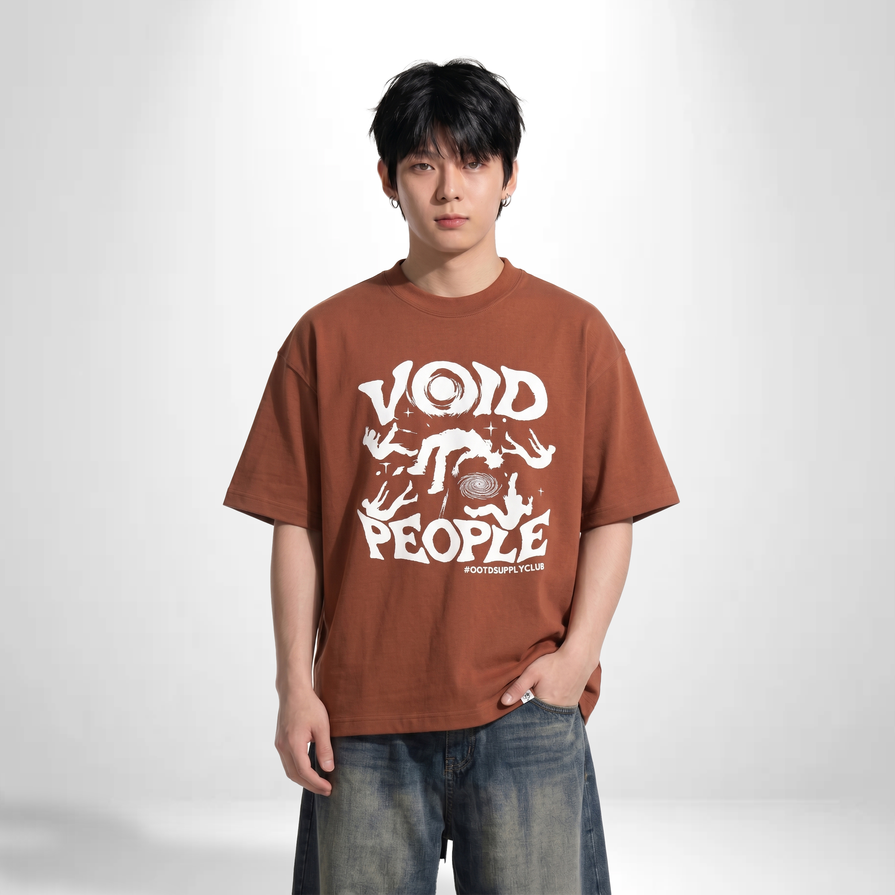 OOTDSUPPLY Boxy Fit Oversize Void Cinnamond | Boxy Series | Tshirt Boxyfit l Kaos Boxy OS-OVZ-BX24s-
