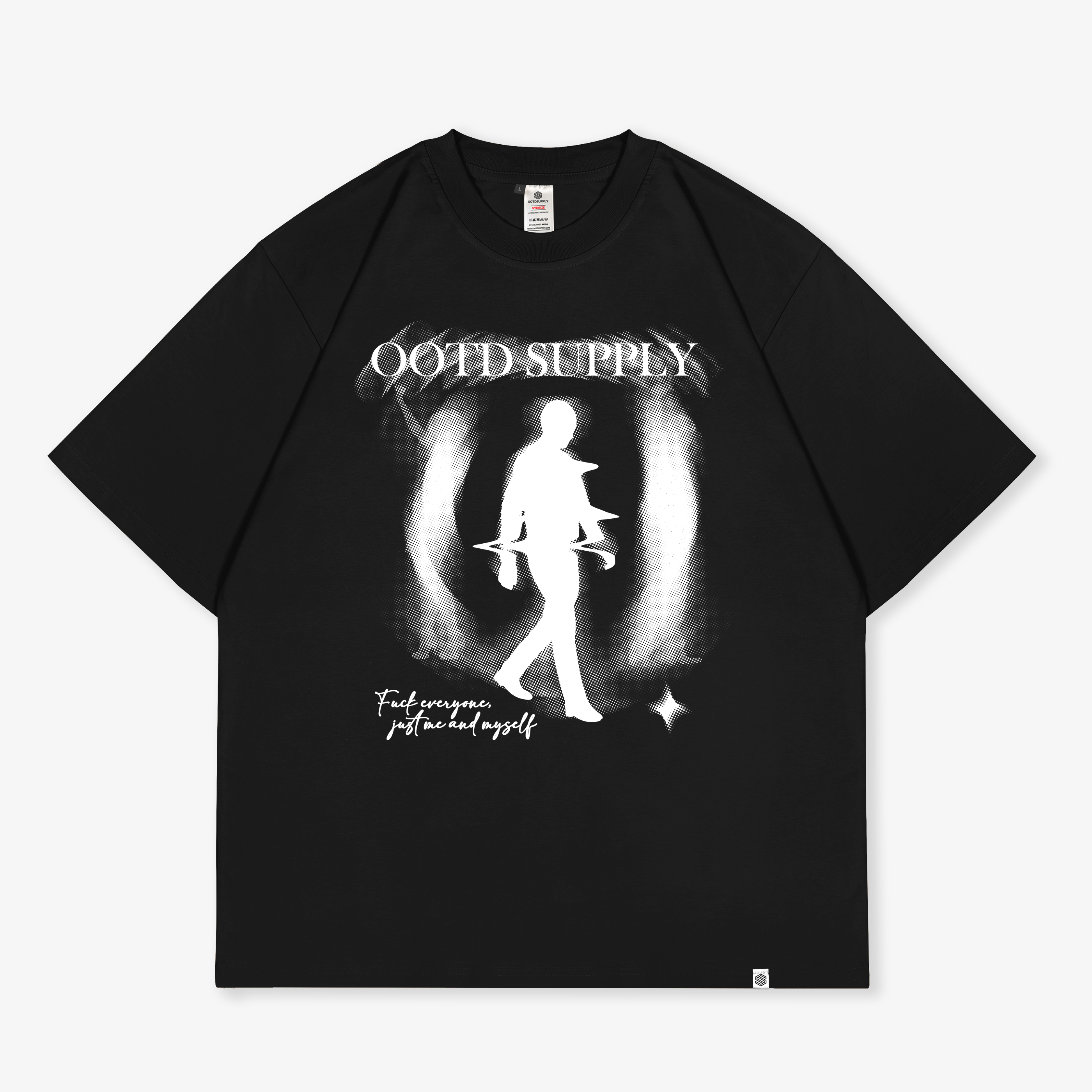 OOTDSUPPLY Oversized Tshirt Depression Black & Dark Army l Kaos Oversize Pria dan Wanita OVZ175