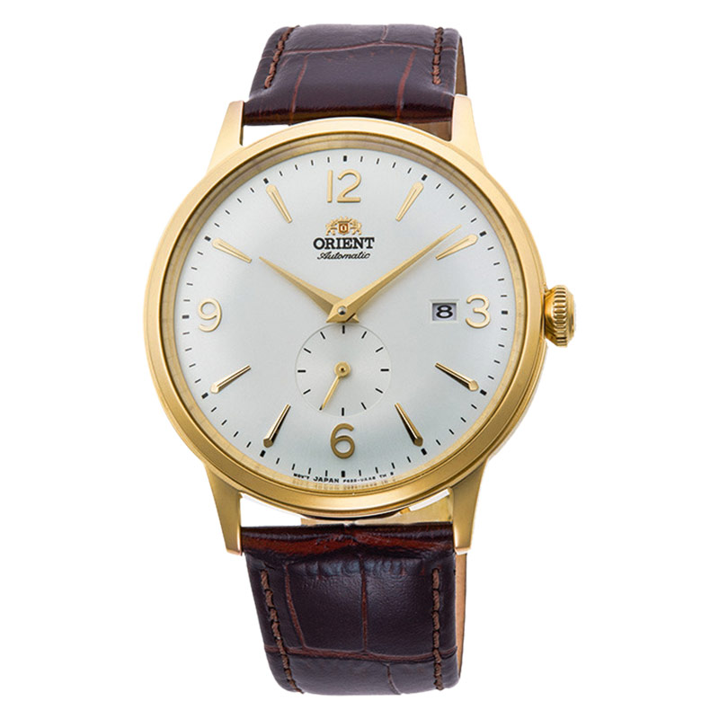 Orient Jam Tangan Pria Orient Classic RA-AP0004S Automatic Men White Dial Brown Leather Strap