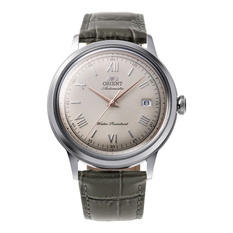 Orient Jam Tangan Pria Orient Classic RA-AC0025N Bambino Automatic Beige Dial Leather Strap