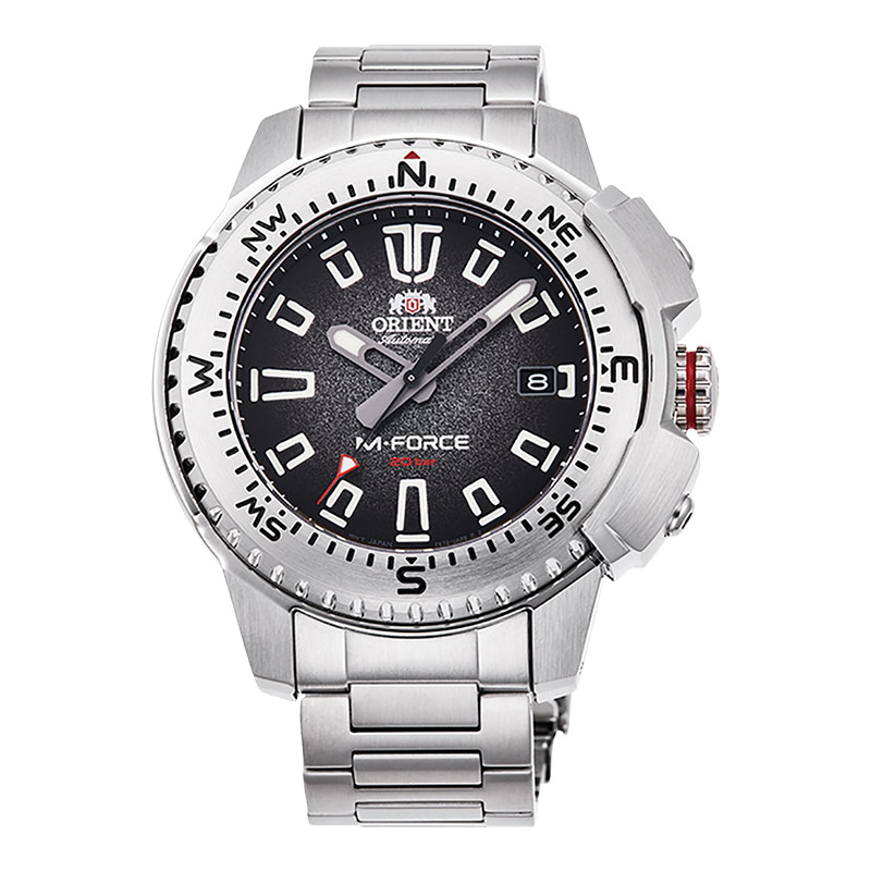 Orient Jam Tangan Pria Orient M-Force RA-AC0N01B Automatic Men Black Dial Stainless Steel Strap