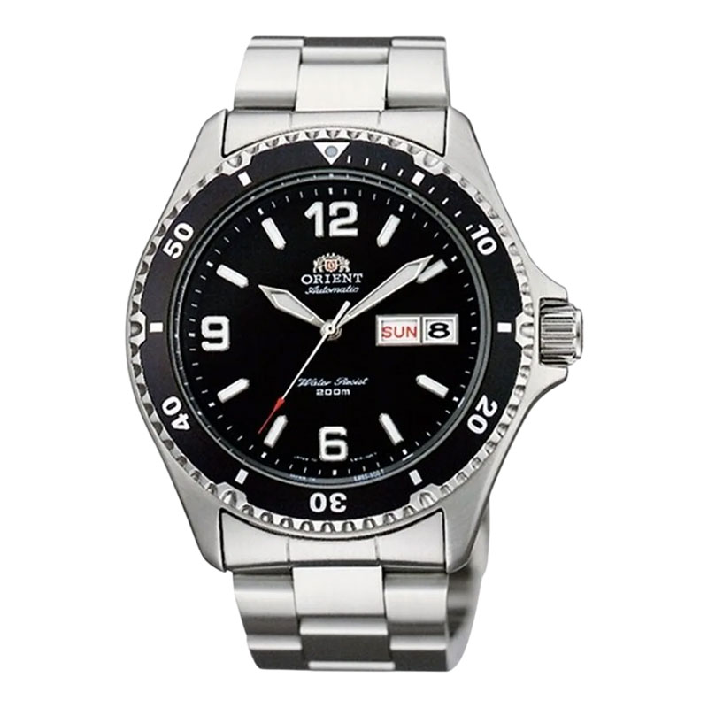 Orient Jam Tangan Pria Orient Sports TAA02001B Mako II Automatic Black Dial Stainless Steel Strap
