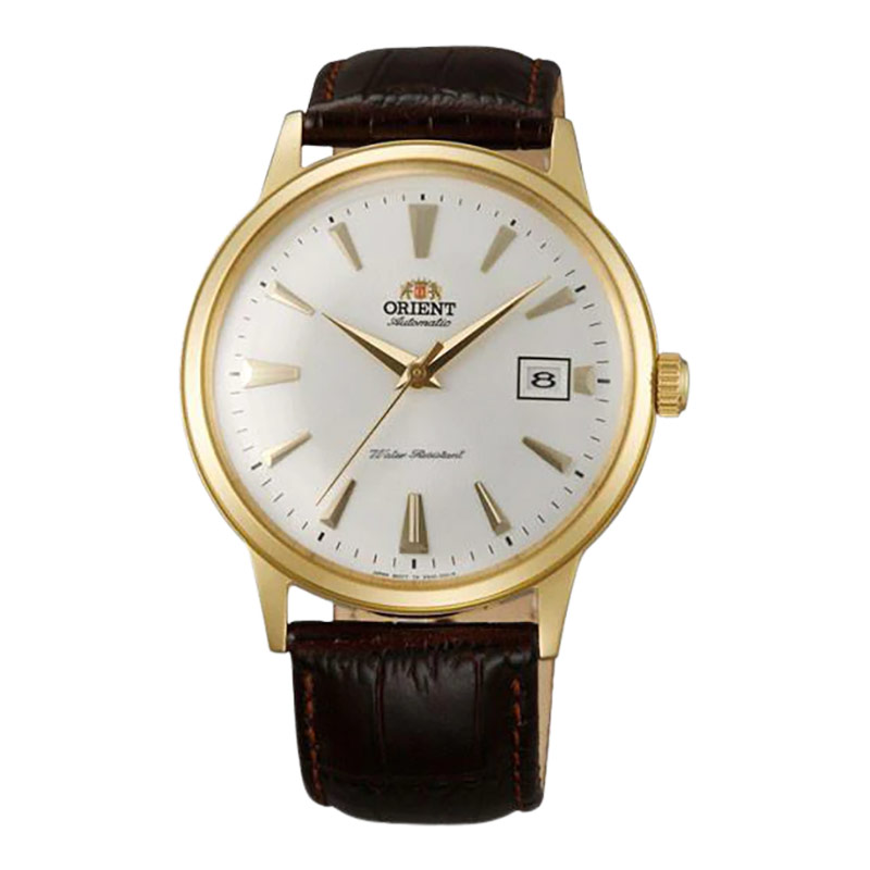 Orient Jam Tangan Pria Orient Bambino TAC00003W Automatic White Dial Brown Leather Strap