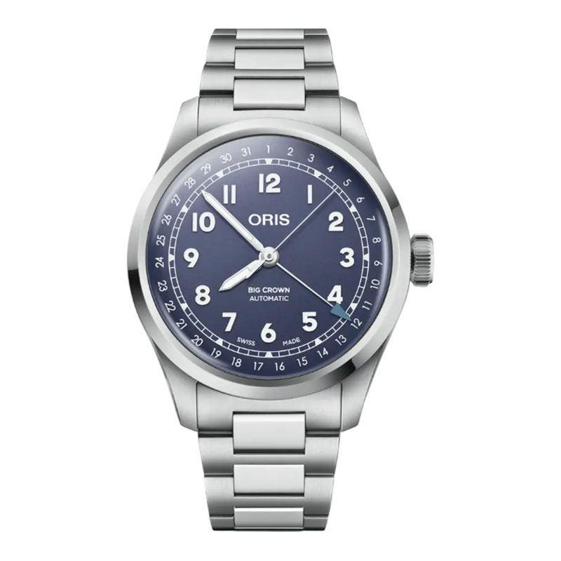 ORIS Jam Tangan Pria Oris Big Crown 01-754-7798-4068-07-8-20-06 Pointer Date Purple Matte Dial Stain