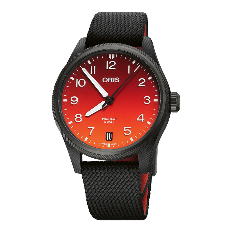 Oris Jam Tangan Pria Oris ProPilot 01-400-7784-8786-SET Coulson Gradient Dial Black Fabric Strap Lim