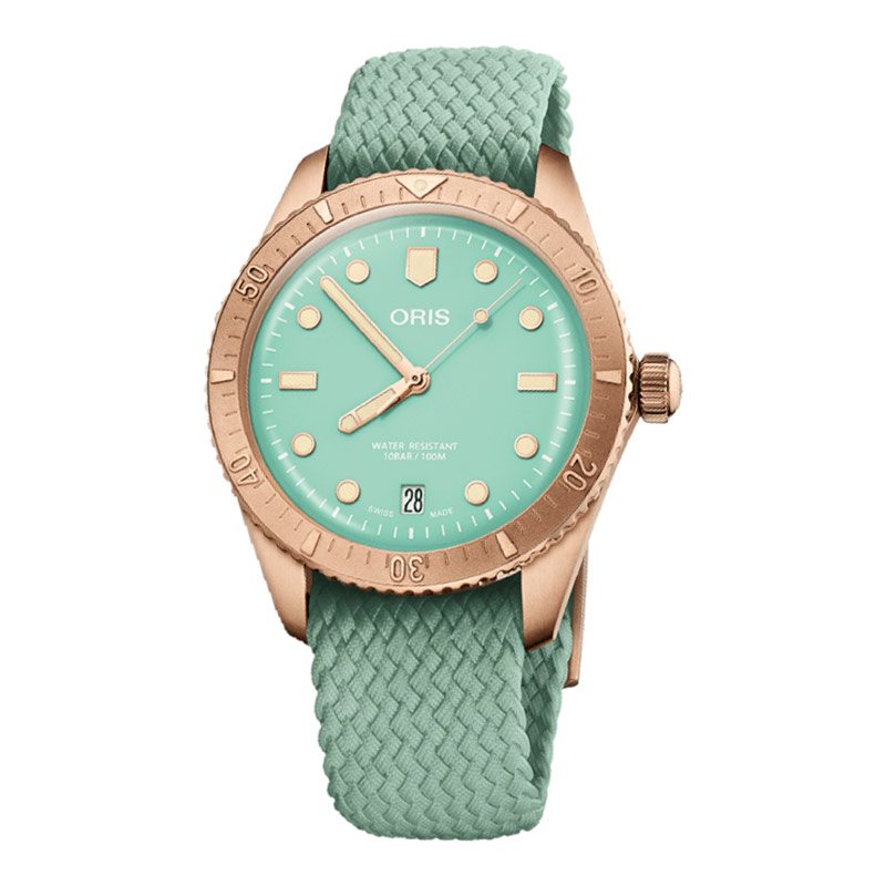 Oris Jam Tangan Pria Oris Divers Sixty-Five 01-733-7771-3157-07-3-19-03BRS Cotton Candy Green Dial G