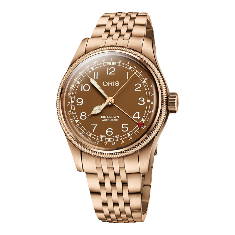 ORIS Jam Tangan Pria Oris Big Crown 01-754-7741-3166-07-8-20-01 Pointer Date Bronze Brown Dial Bronz