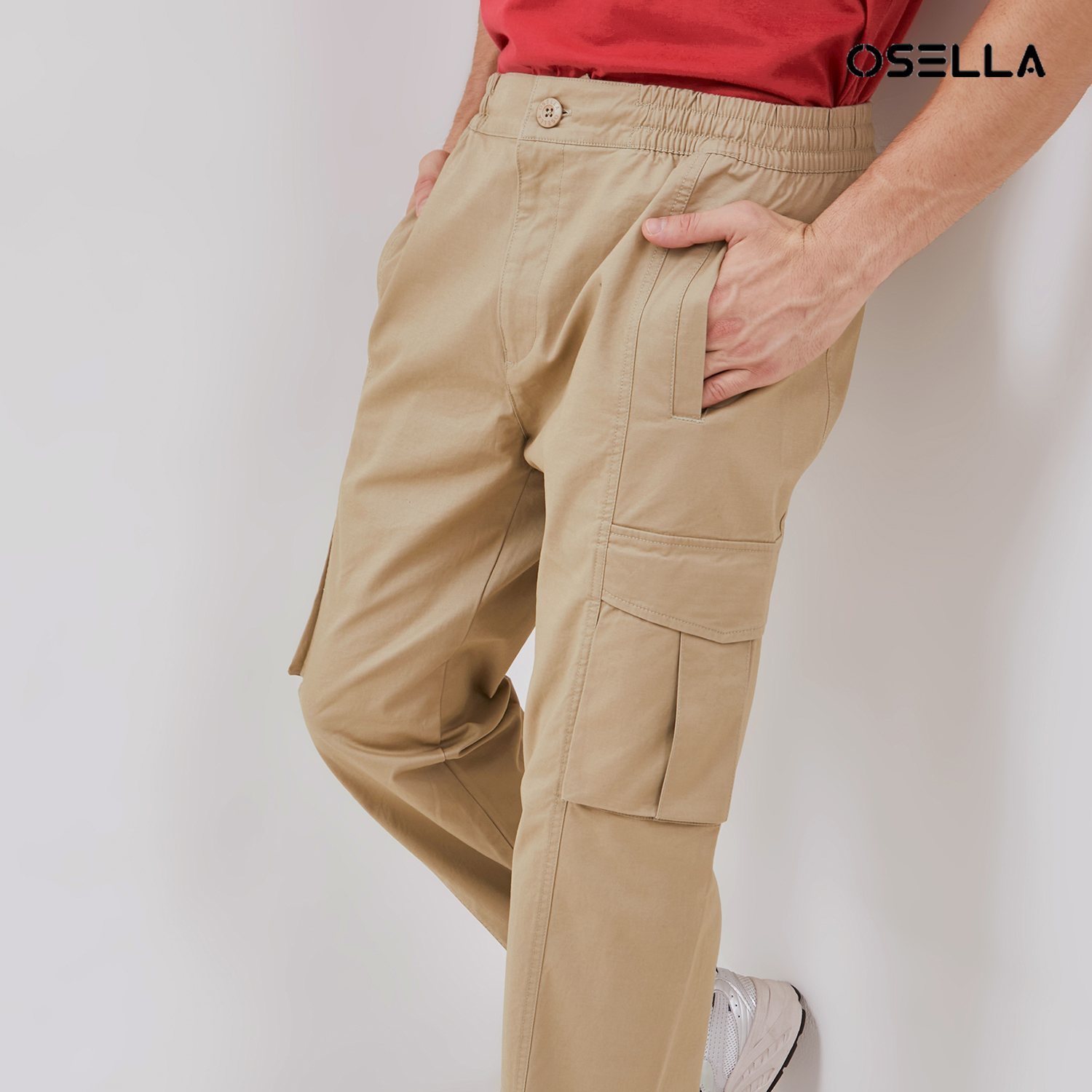 Osella [NEW] Osella Travis Long Cargo Jogger Pants In Khaky 2087400638 | Celana Jogger Panjang Pria