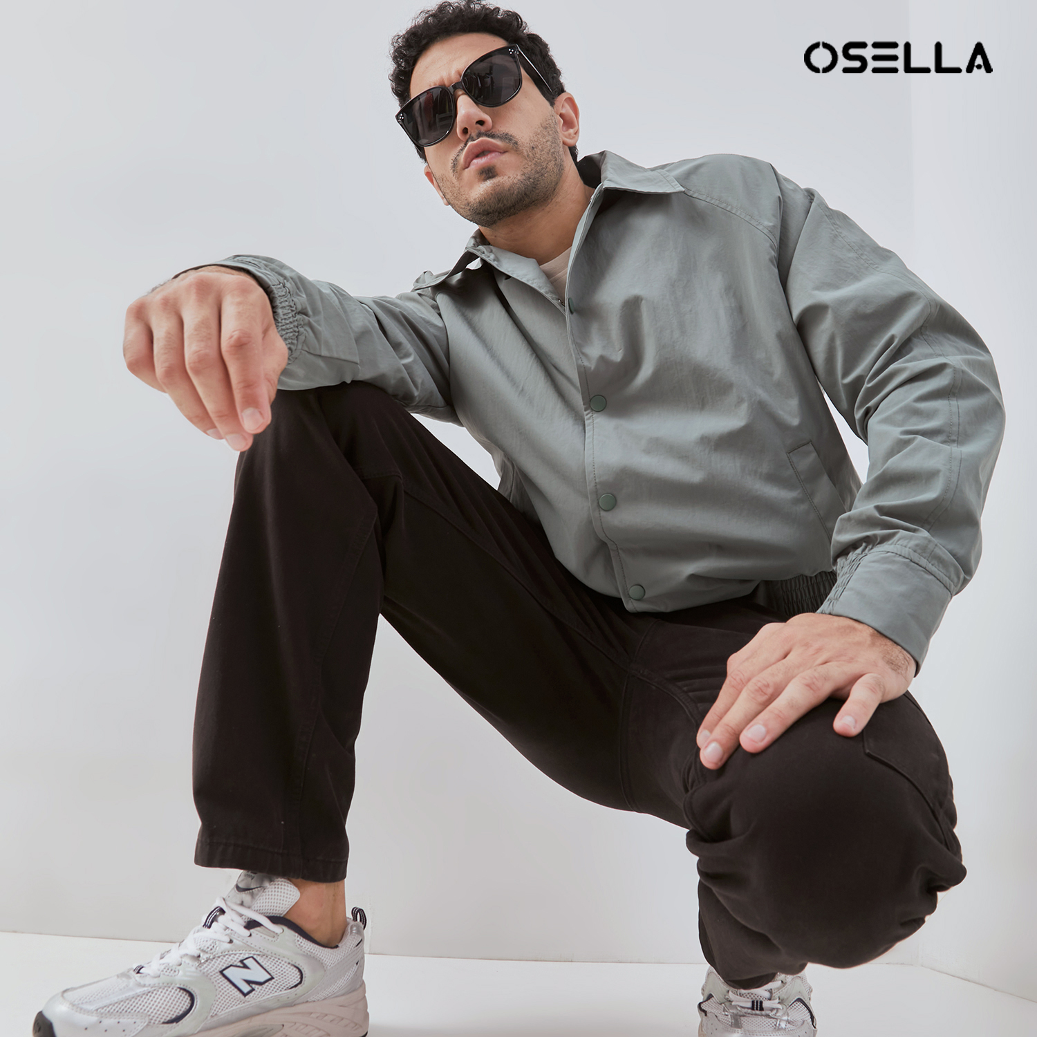 Osella [NEW] Osella Tommy Nylon Cotton Bomber Jacket In Lafayette Green 1061400219 | Jaket Bomber Pr