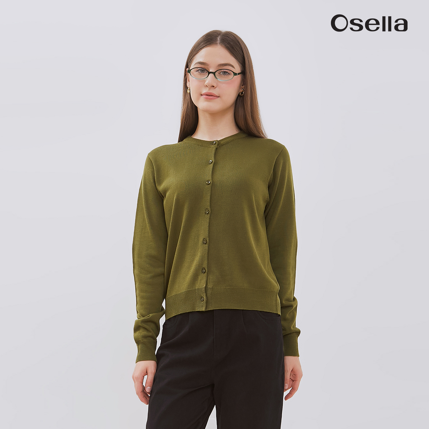 Osella Poppy Plain Knit Cardigan