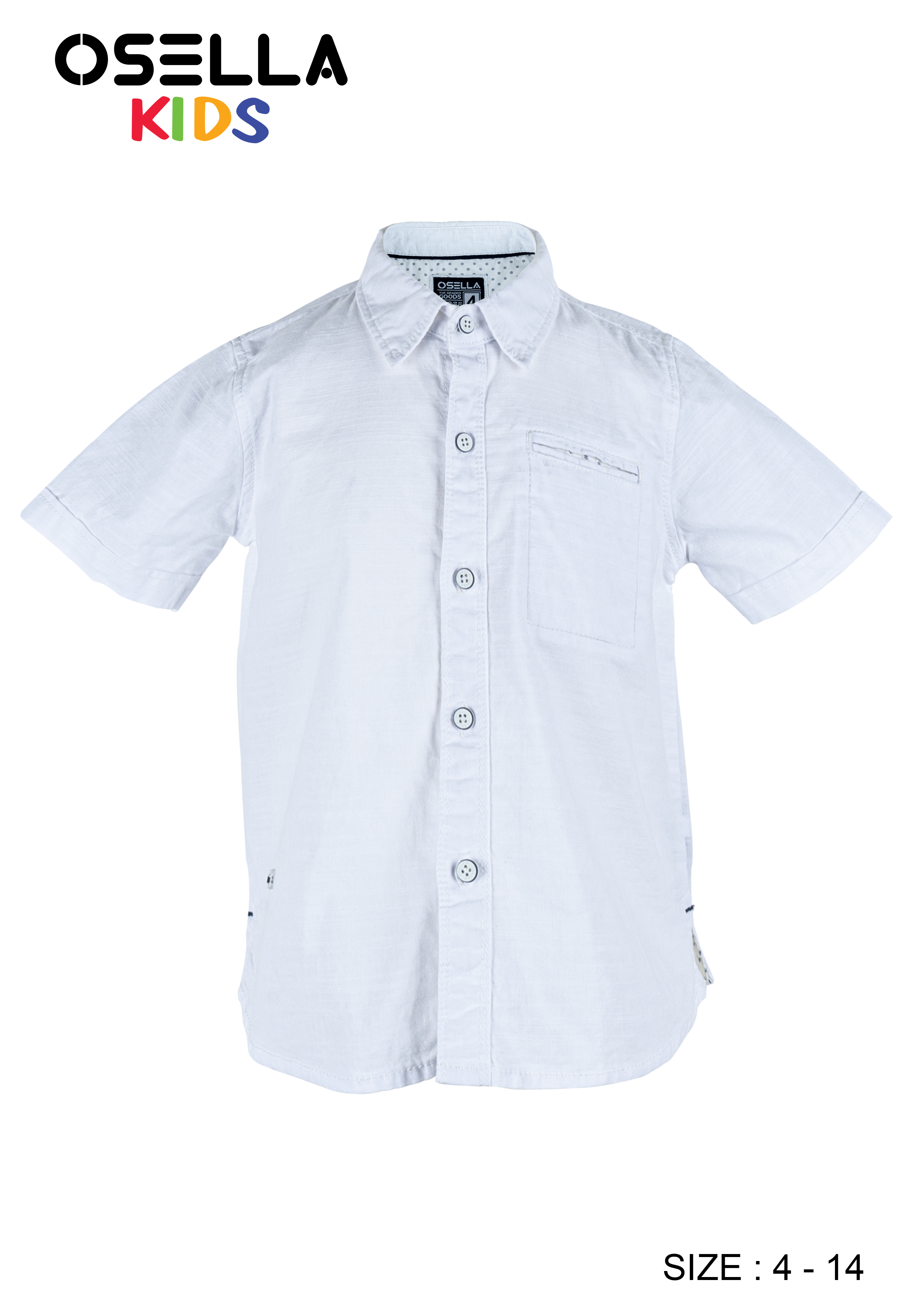 Osella Kids [NEW] Osella Kids Casual Light Knitted Shirt 22324003 | Kemeja Lengan Pendek Anak Laki-L