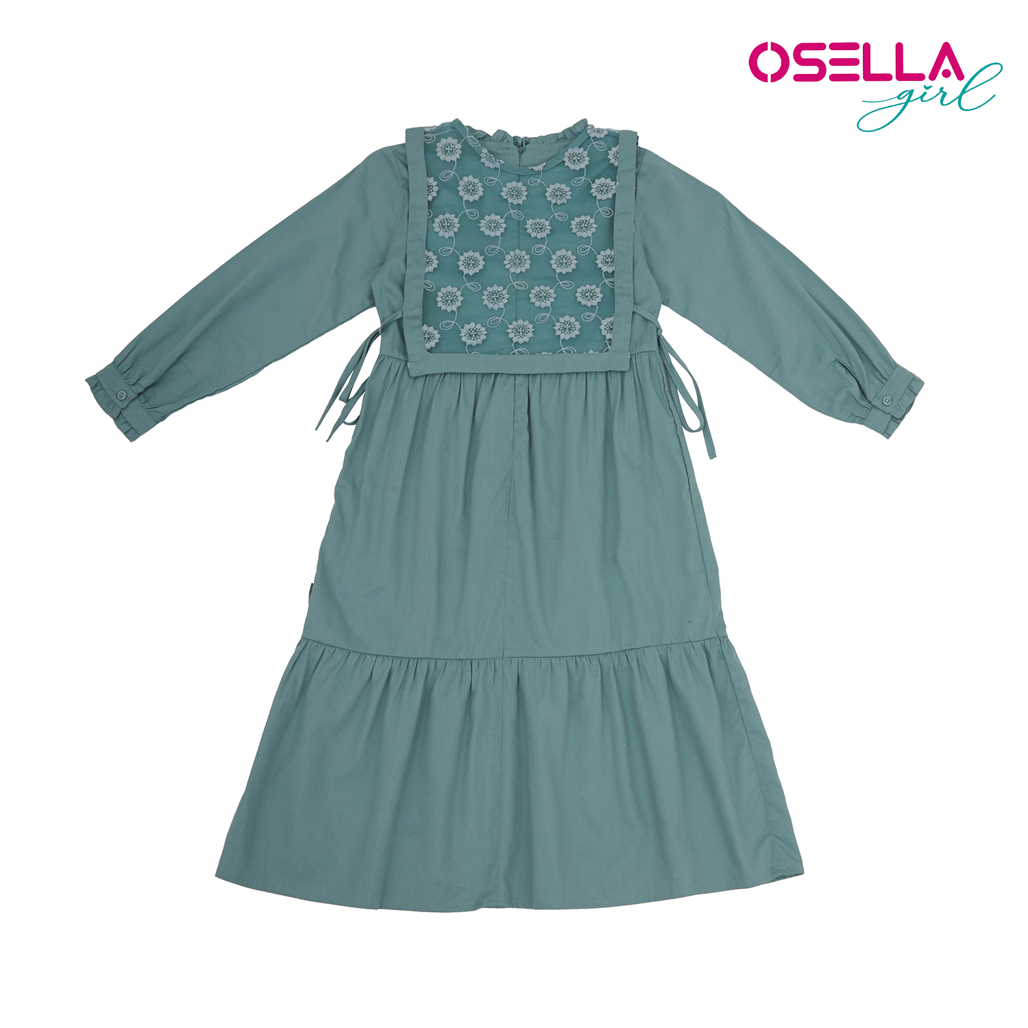 Osella Kids [NEW] OSELLA RUHANI MAXI DRESS WITH ADDITIONAL TULLE VEST IN SAGE GREEN 2357500273 | Dre