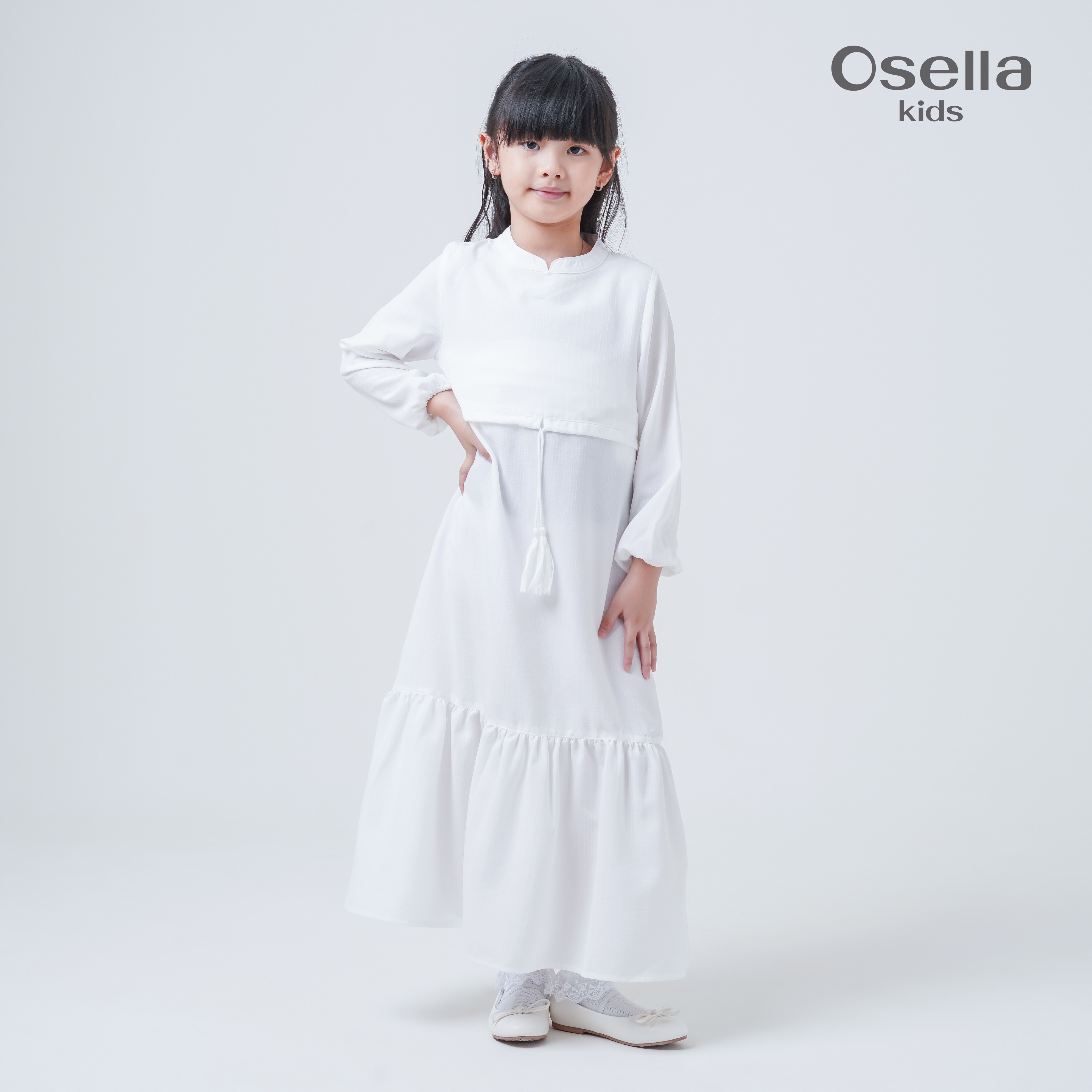 Osella Kids Aisha Tassel Serenity Dress 2357660201 | Gaun Raya Anak Perempuan