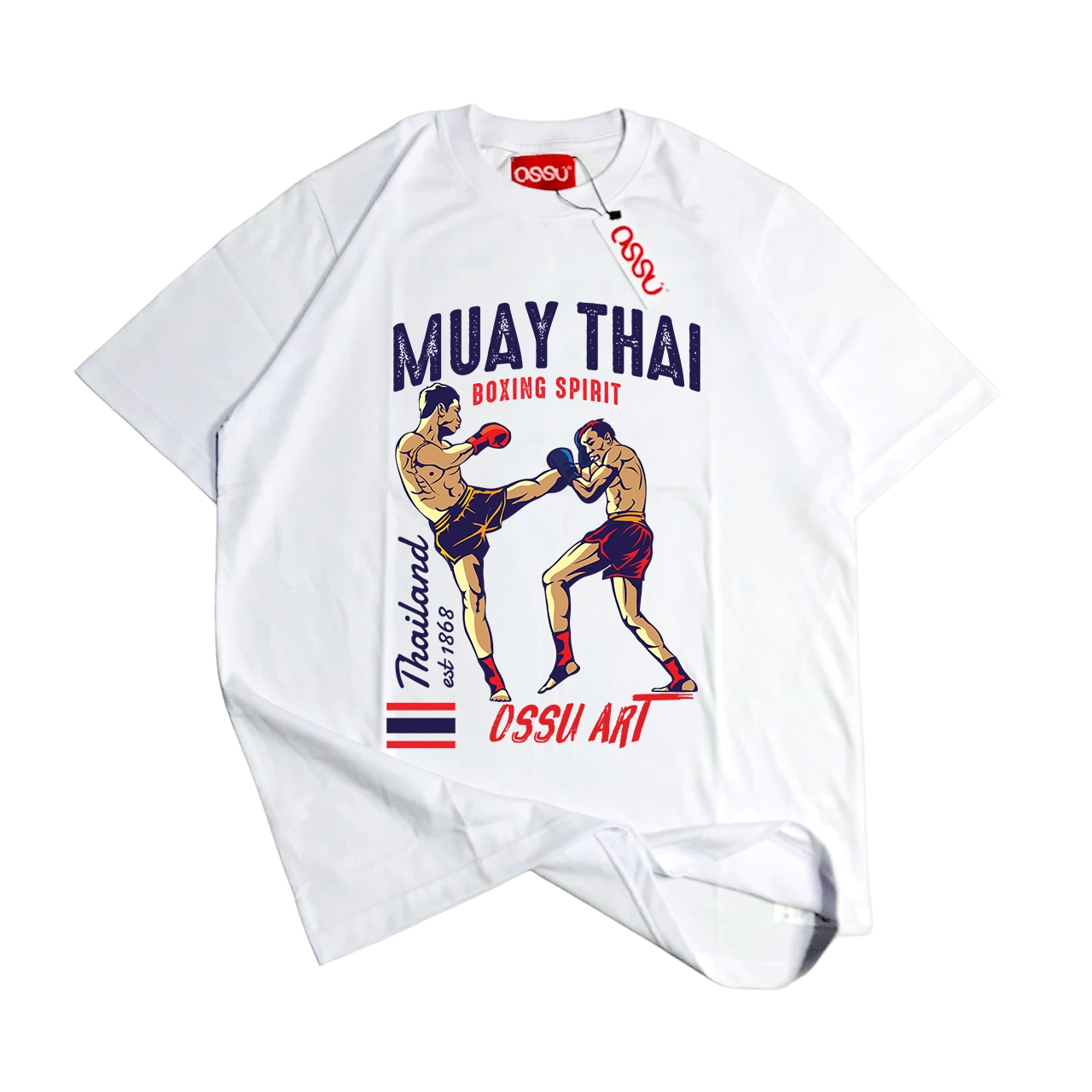 Ossu Muay Thai Boxing Spirit White Tshirt