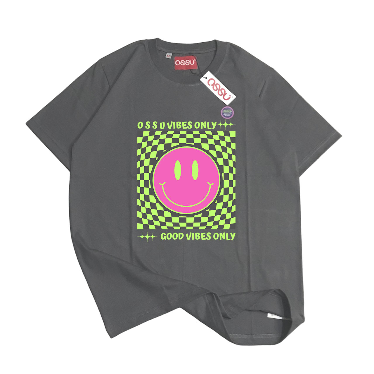 Ossu Good Vibes Only Grey Tshirt