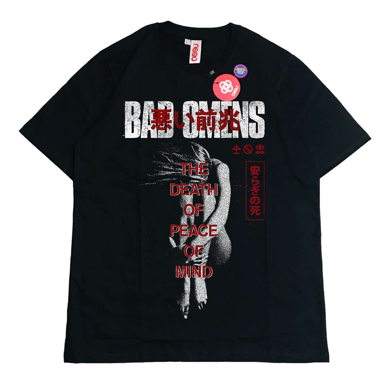 Ossu Bad Omen - Death Of Peace Black Tshirt