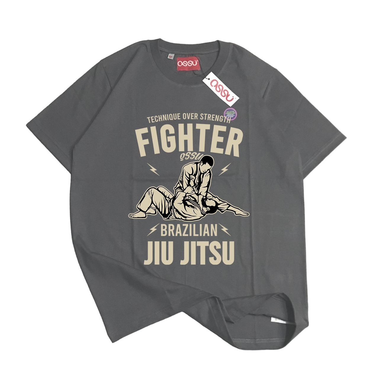 Ossu Brazilian Jiu Jitsu Grey Tshirt