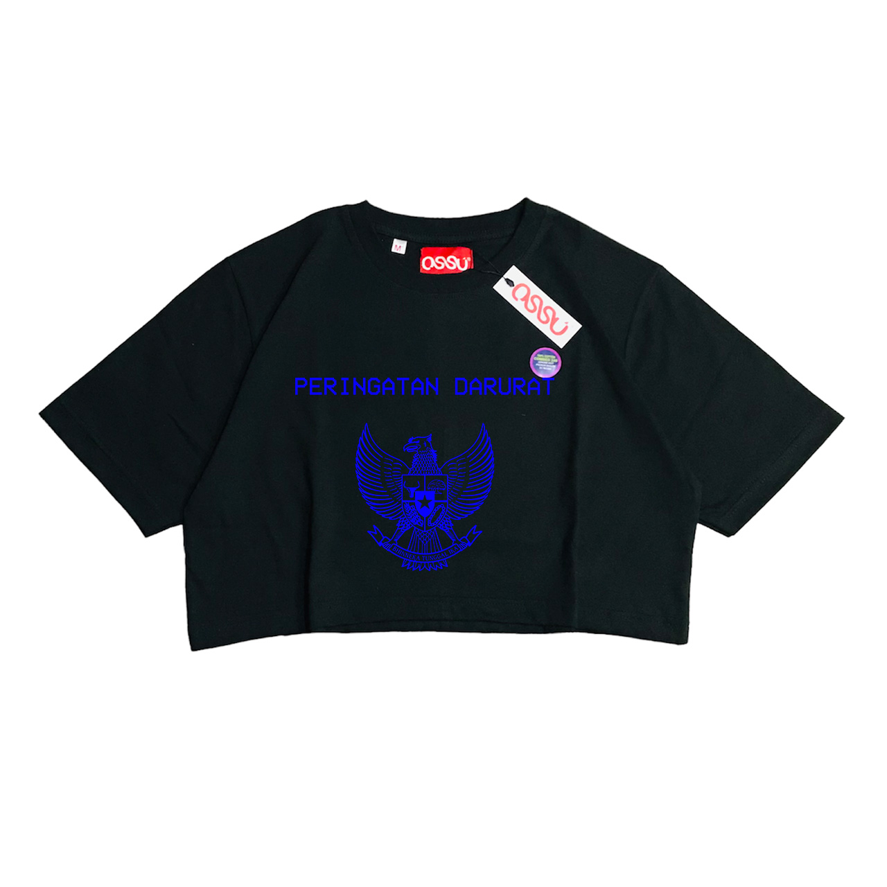 Ossu Crop Tshirt Peringatan Darurat Combed 24S