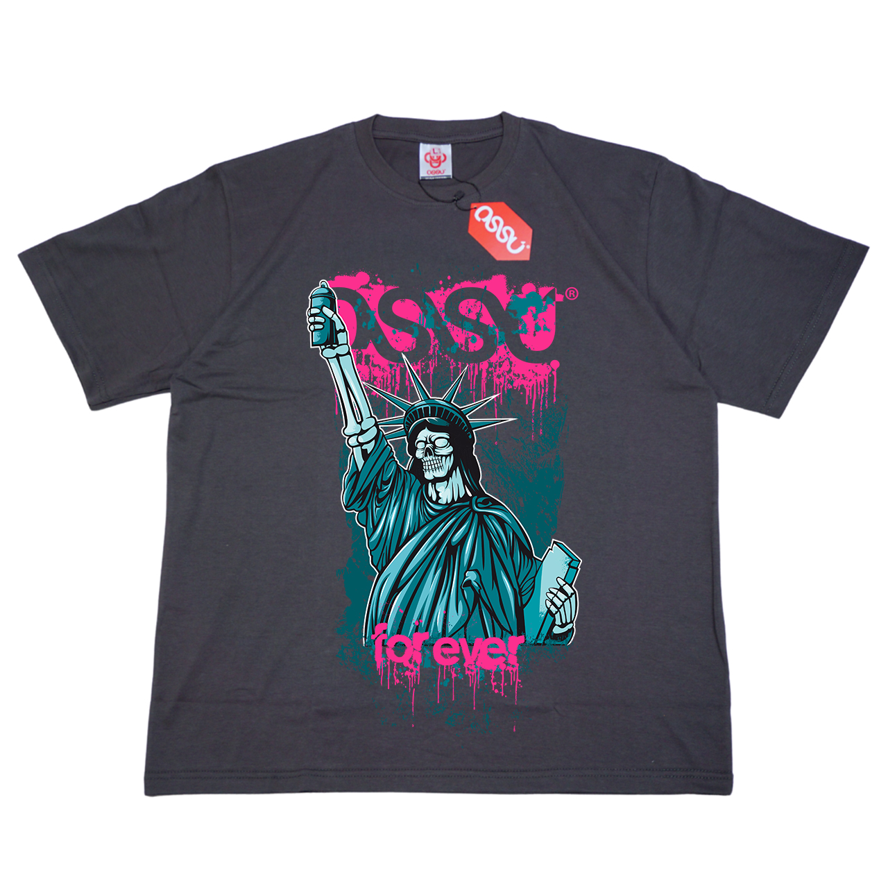 OSSU Liberty Grunge Grey Tshirt