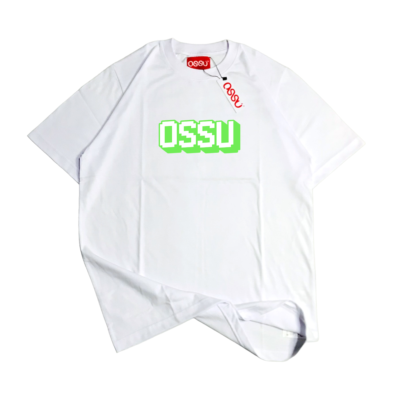 OSSU Pixel Font - White Tshirt