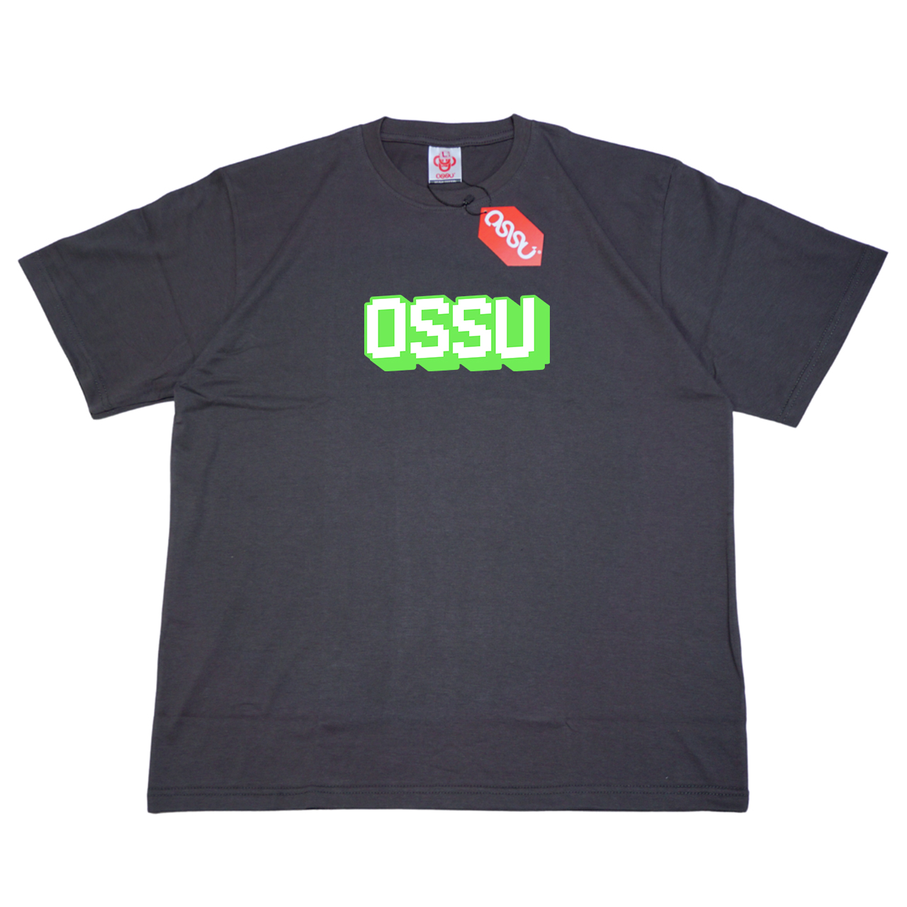 OSSU Pixel Font - Grey Tshirt