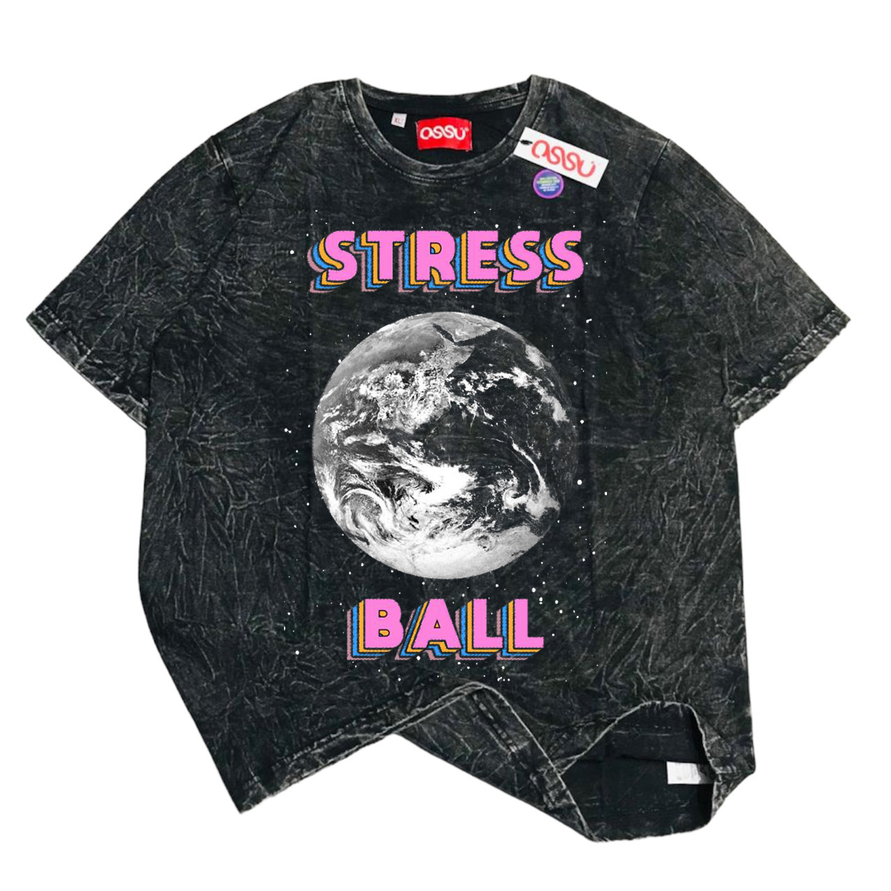 Ossu Stress Ball Black Washing T-shirt