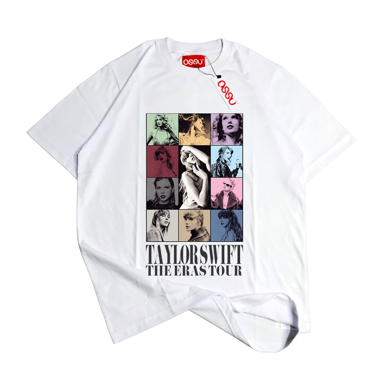 Ossu Taylor Swift Eras Tour Poster White Tshirt
