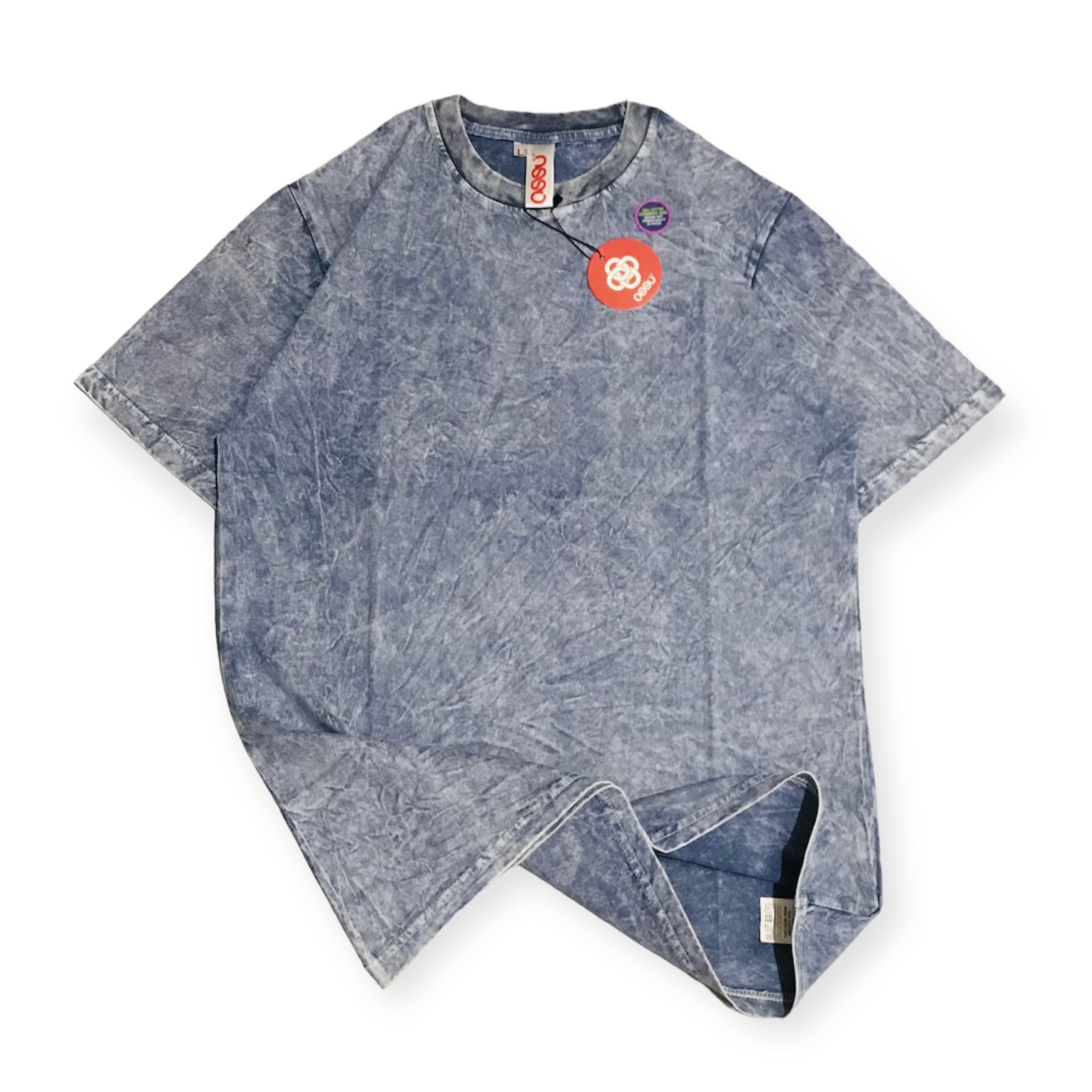 Ossu T-Shirt Basic Colour | Kaos Polos Warna Blue Wash | Cotton Combed