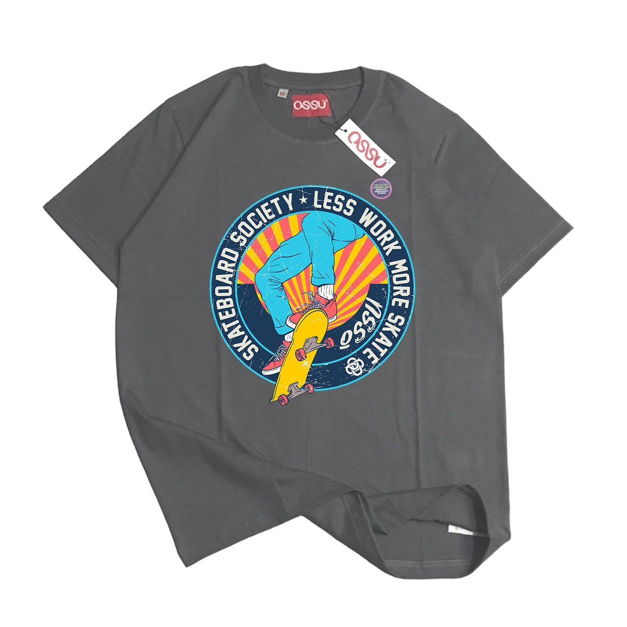 Ossu Skate Board Society Grey Tshirt