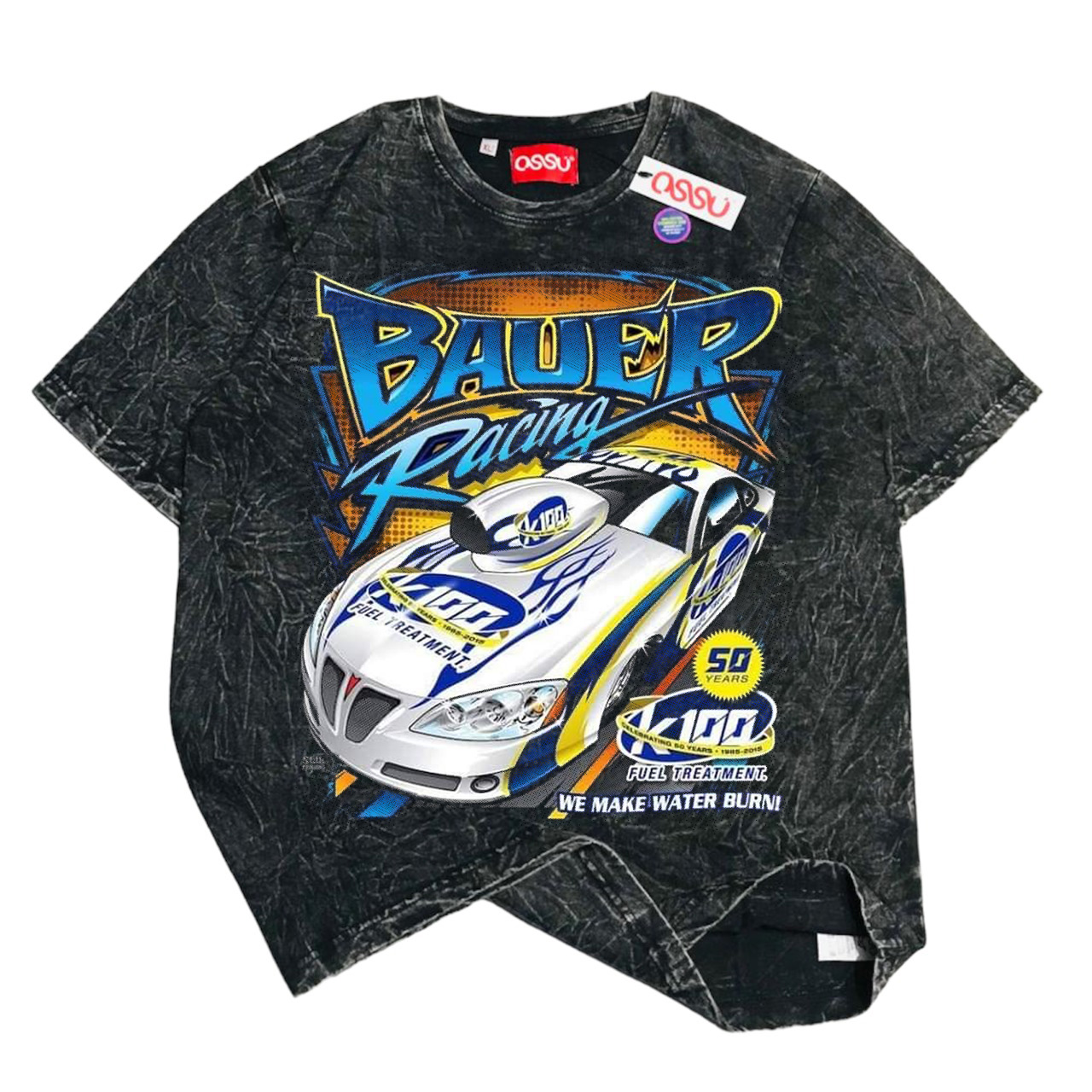 Ossu Bauer Racing Black Washing T-Shirt