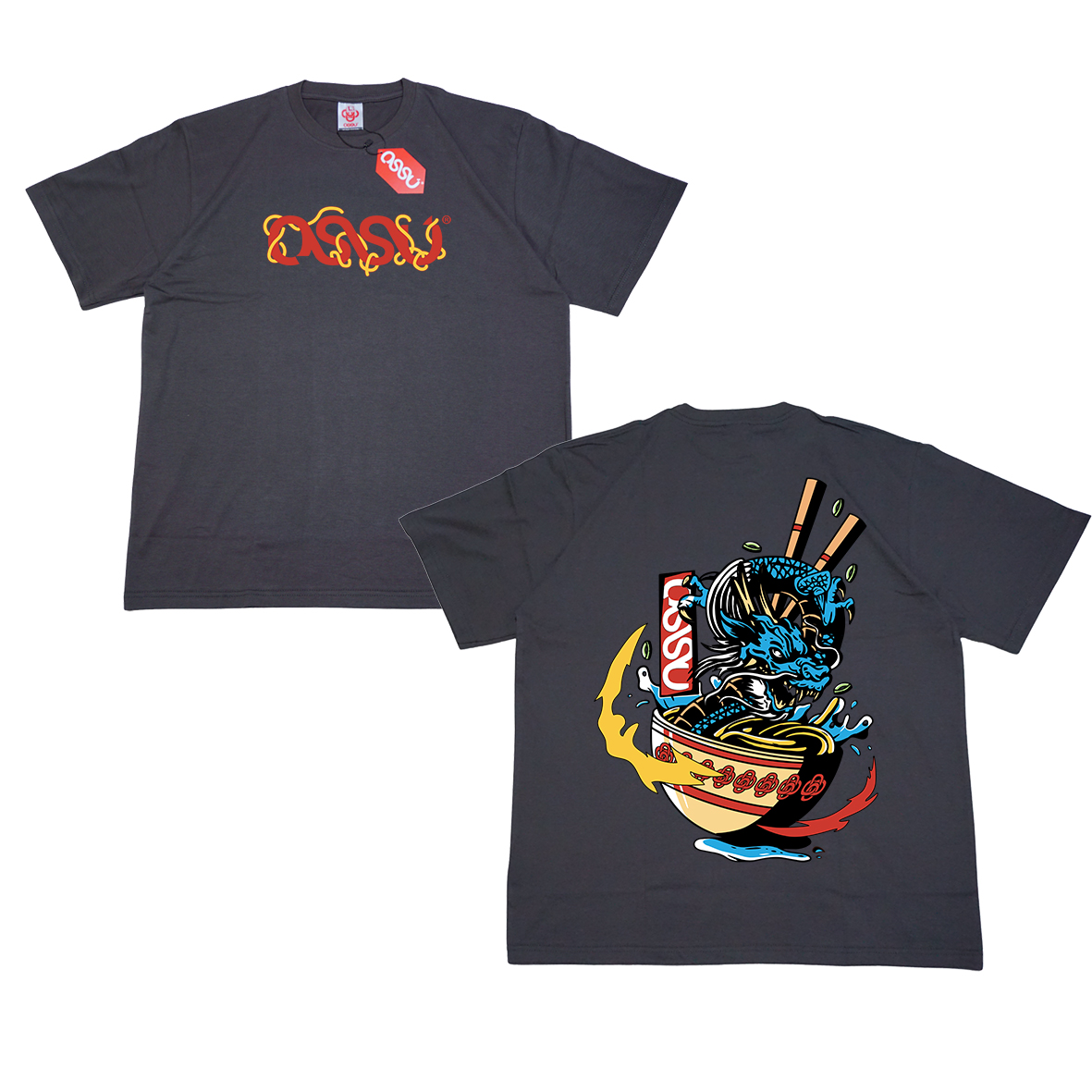 OSSU Dragon Ramen - Grey Tshirt