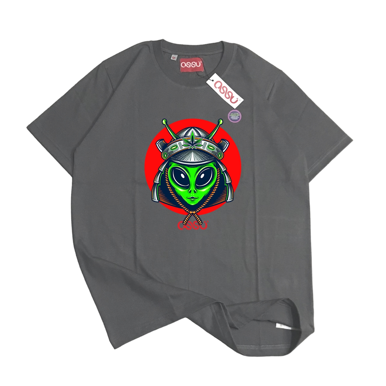 Ossu Alien Samurai Grey Tshirt