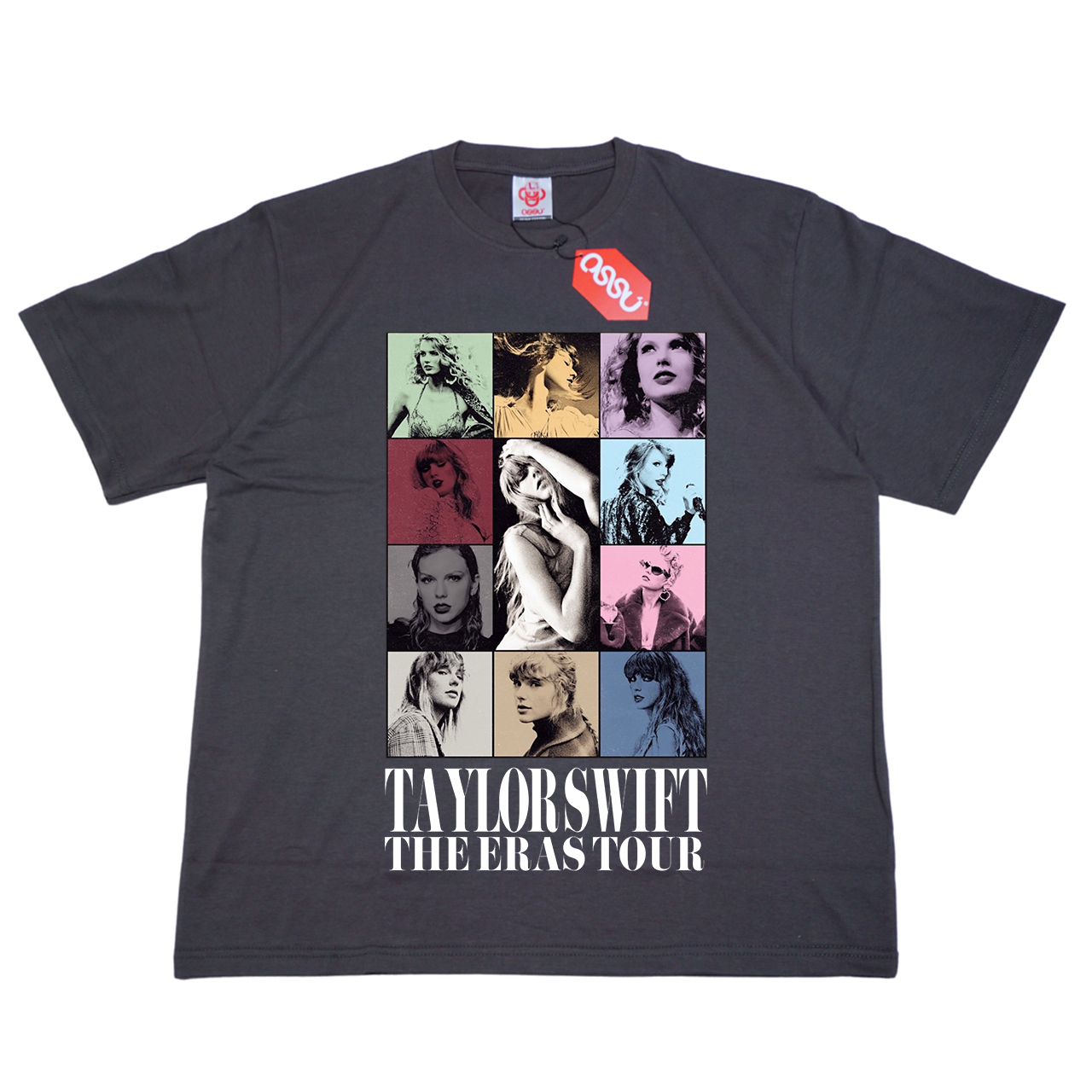 Ossu Taylor Swift Eras Tour Poster Grey Tshirt