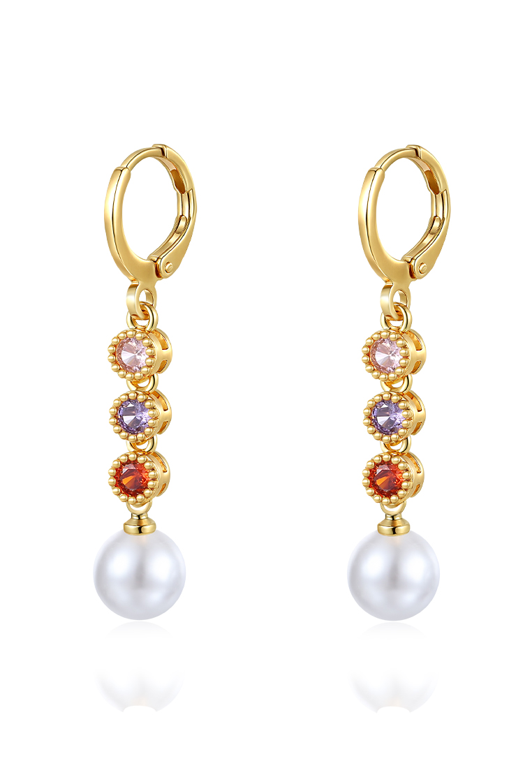 OVG Anting Wanita Original Korea Zircon Pear Earrings Cewek Anting Cewek Anti Karat
