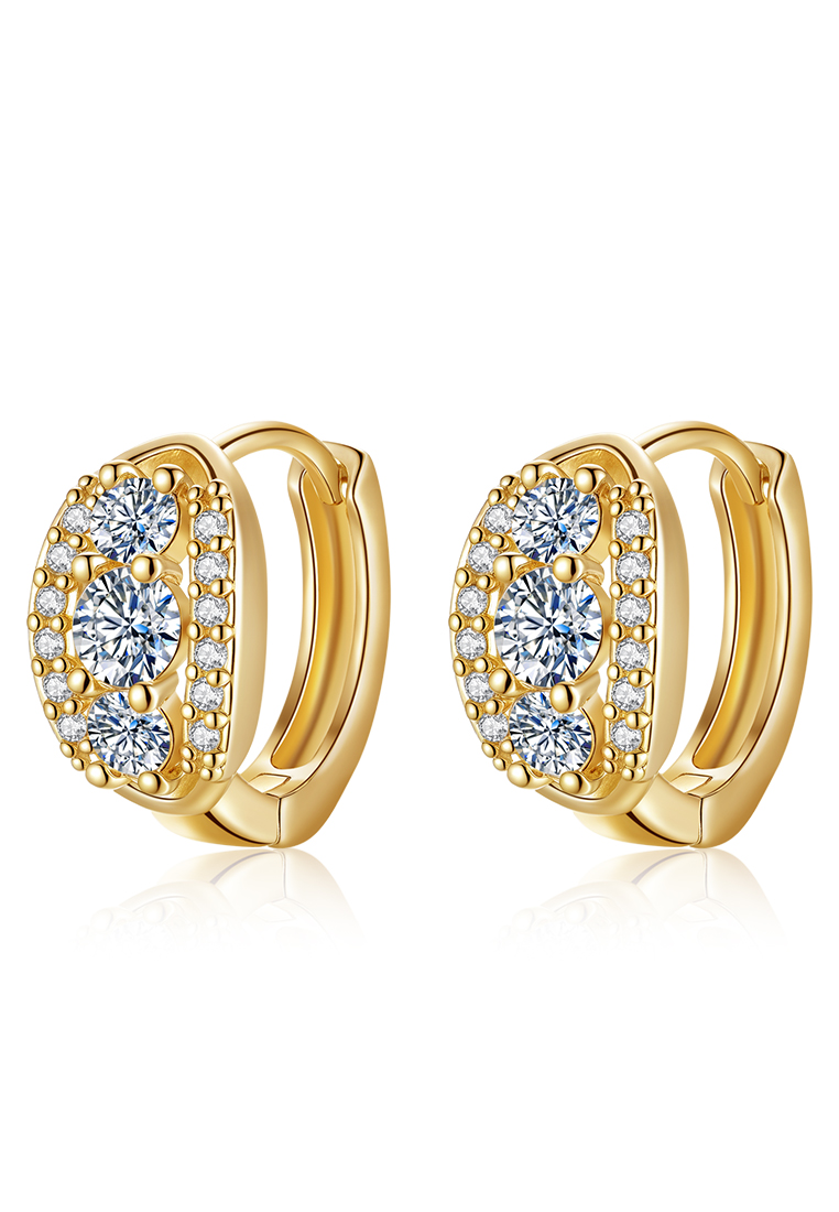OVG Anting Wanita Korea Original Graceful Oval Design Anting Titanium Anti Karat Anting Cewek E008