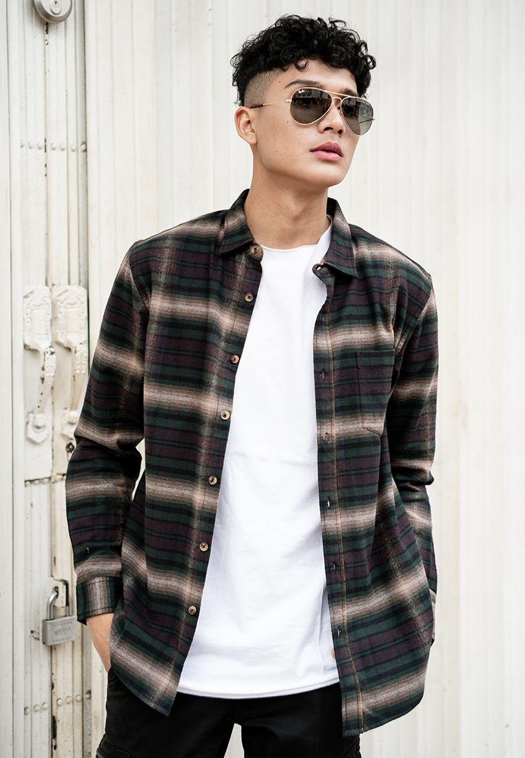 OXCON VETERANO Shadow Flannel Extra Comfort Shadow Brown