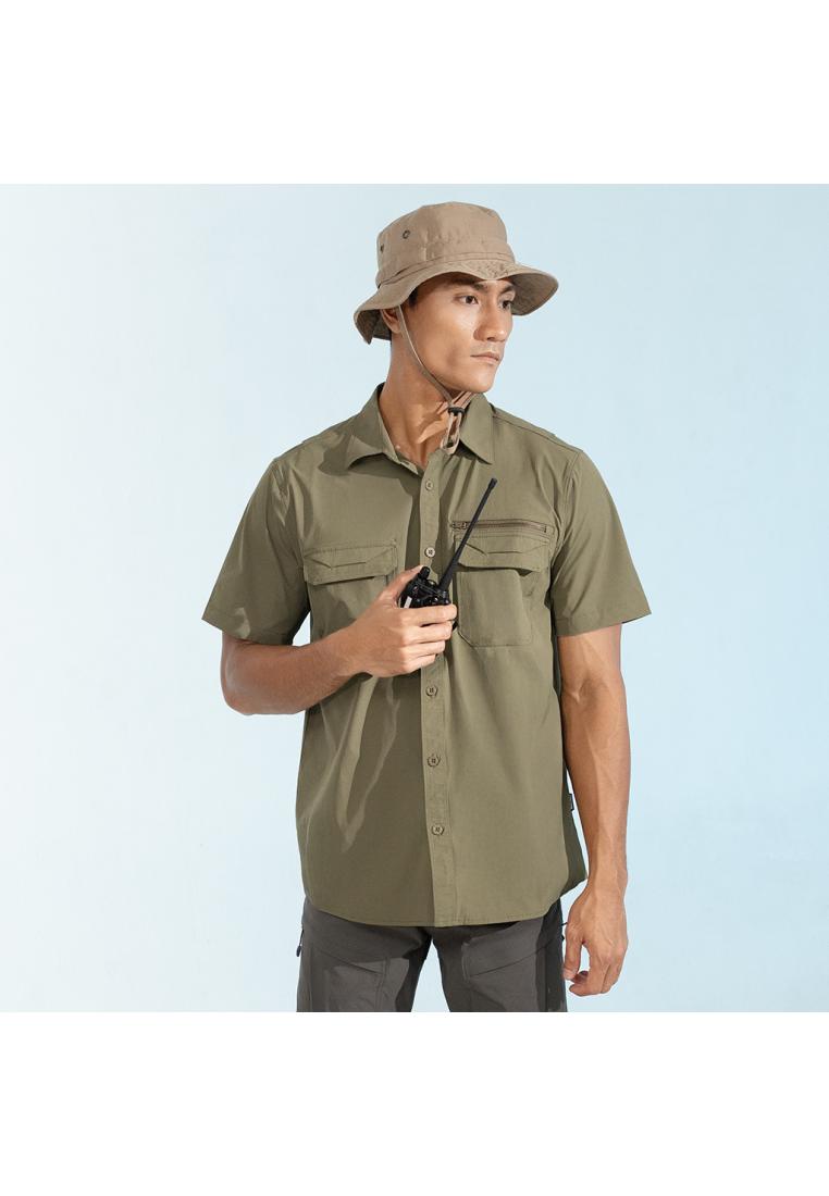 OXCON OUTPLAY Kemeja Pendek Work Shirt Tactical Outdoor Wander Stretch Nylon Army