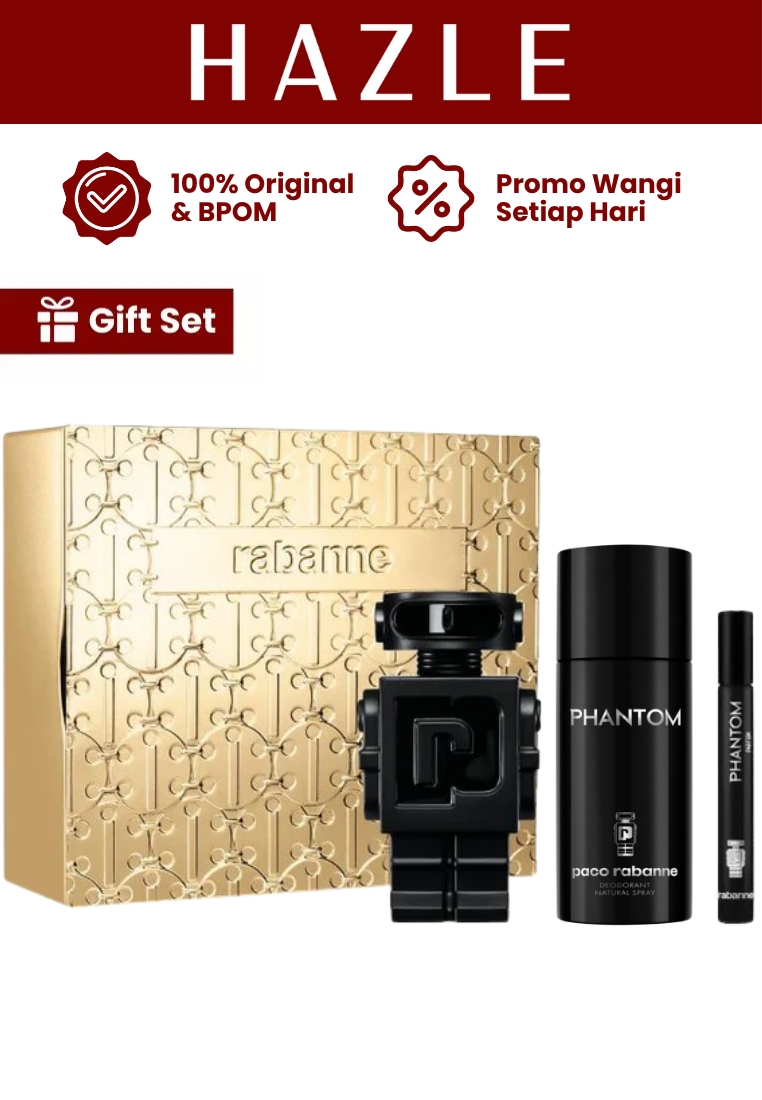 Paco Rabanne [Gift Set] Phantom Man Parfum 100 ml + Deodorant Spray 150 ml + Travel Spray 10 ml