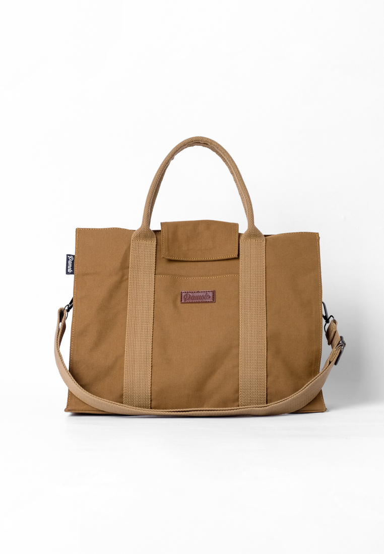 Pamole Tas Selempang Multifungsi Tas Wanita Bahan Kanvas Premium Talia Series Camel