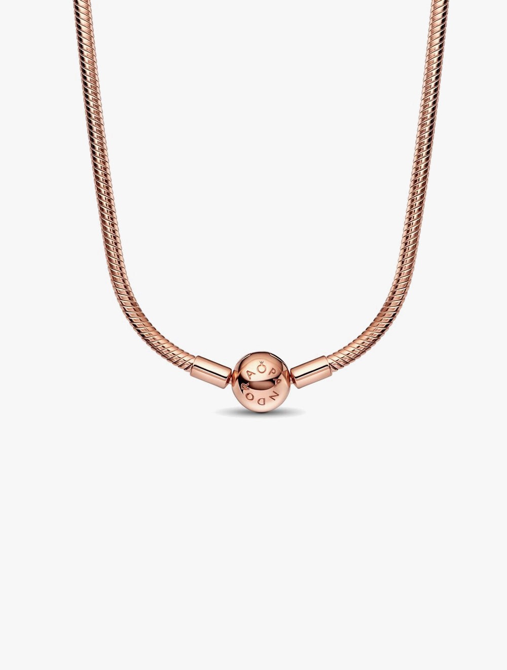 PANDORA Snake chain 14k rose gold-plated necklace