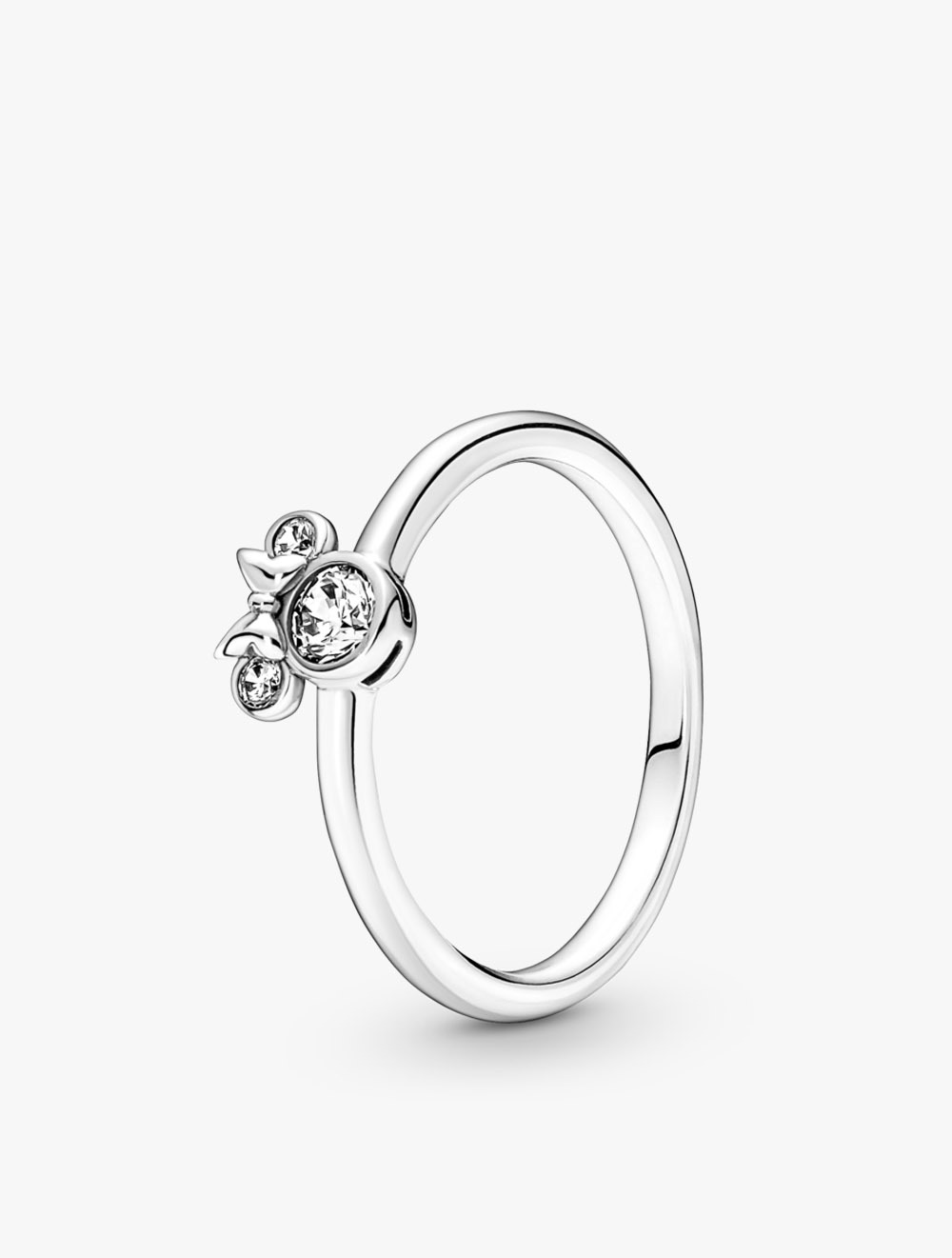 PANDORA Disney Minnie Mouse sterling silver ring with clear cubic zirconia