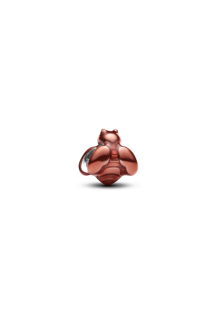 PANDORA Bee sterling silver mini charm with orange enamel