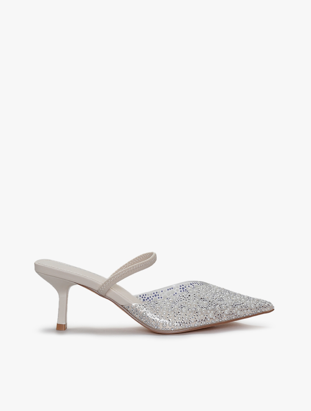 Payless Chrissie Womens Evani Mule Heels - White_04