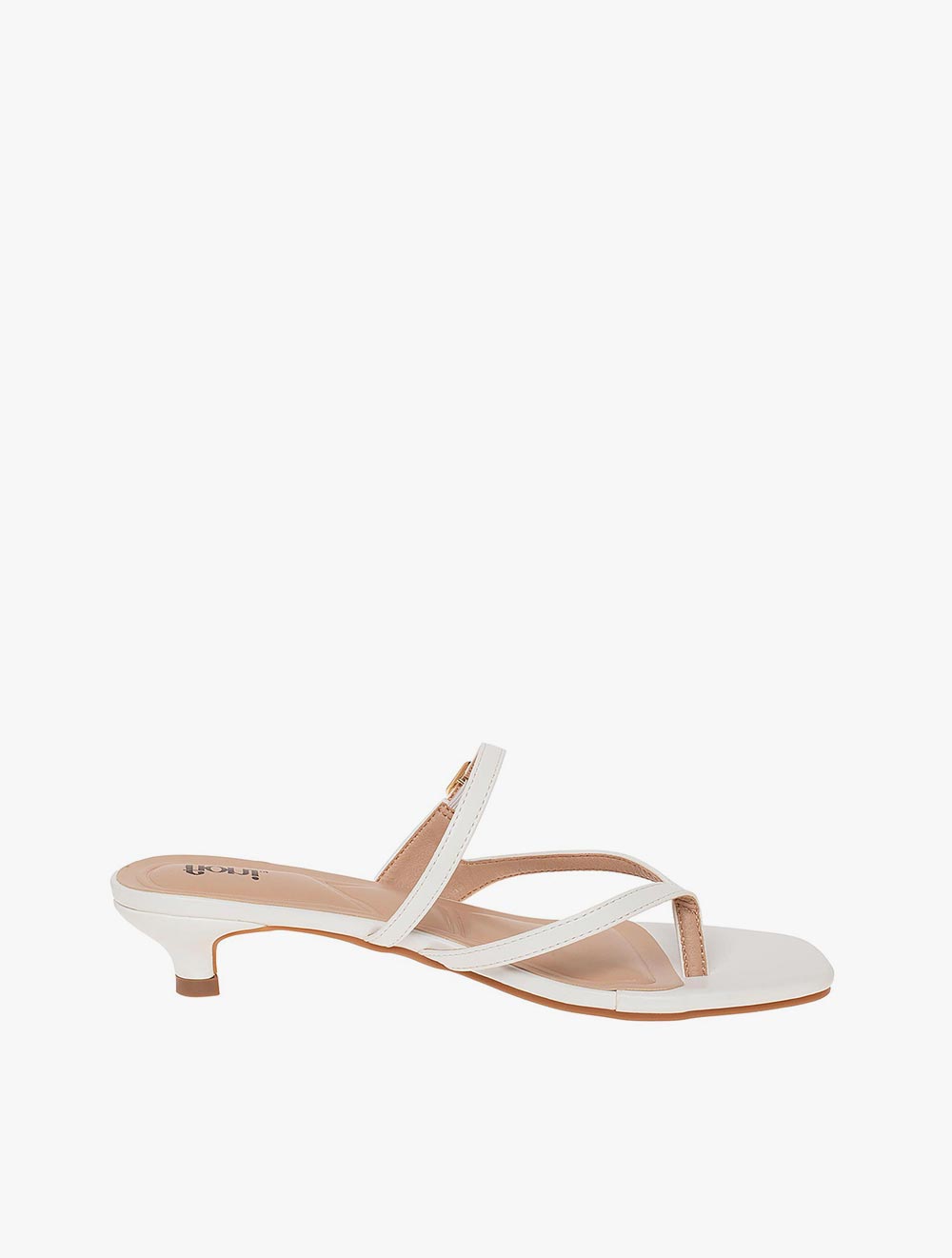Payless Fioni Womens Romina Kitten Heel Sandals - White_04