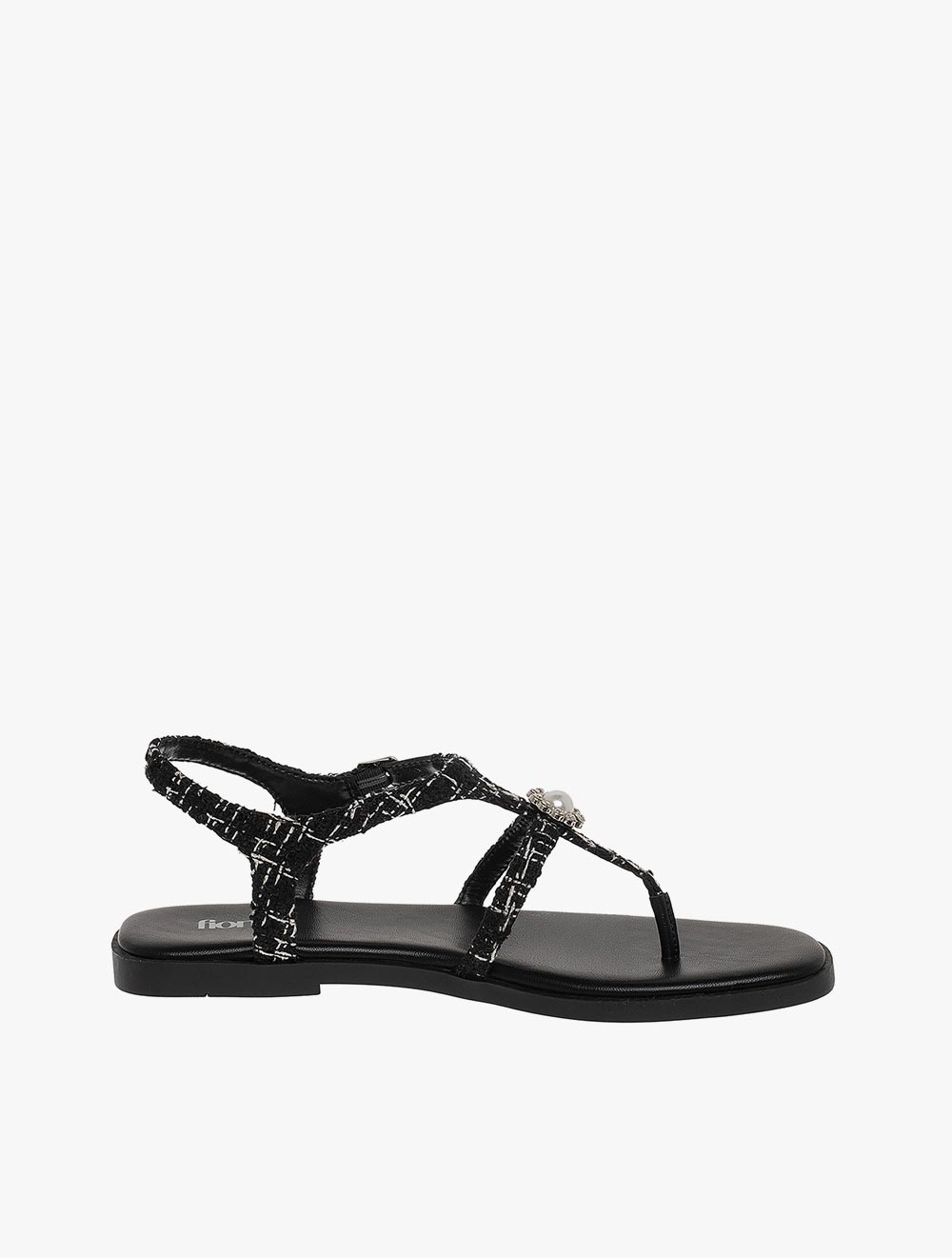 Payless Fioni Womens Queen Tweed Sandal - White_05