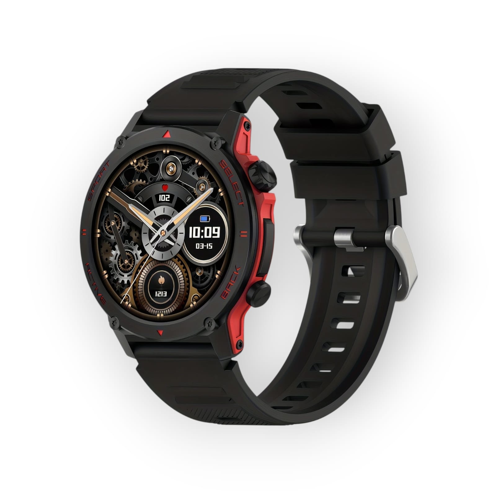 Peje ZW13-AMD Smart Watch Hitam Karet Cowok