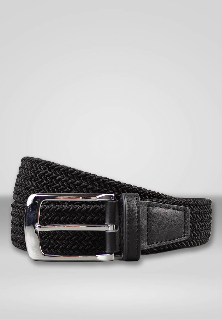 Pierre Cardin Ikat Pinggang Pria Rajut Karet Elastis Anyam Webbing Kulit Impor Sabuk Men Belt