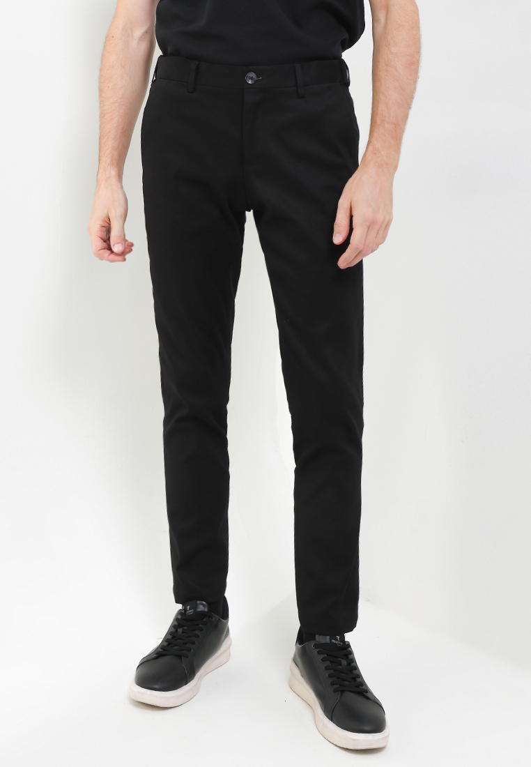Pierre Cardin Celana Panjang Chino Pria Sovereign Black