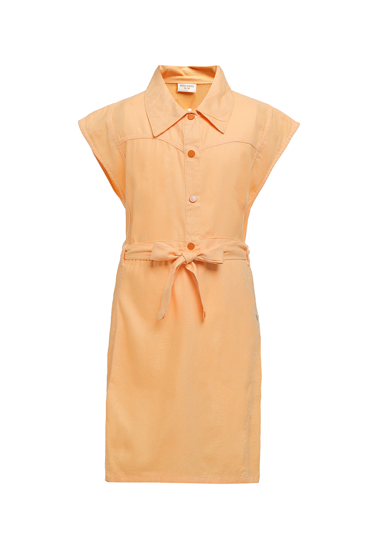 PITODITO Pito Dito Girl Chocochips Dress Anak Orange